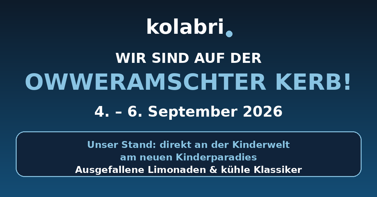 Kerbzeit! Kolabri auf der Owweramschter Kerb — direkt am neuen Kinderparadies
